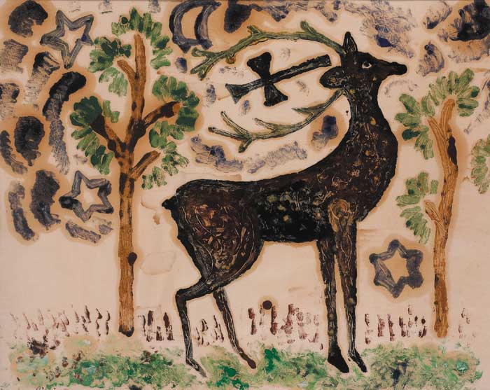 STAG IN A FOREST by Basil Ivan R�k�czi (1908-1979) at Whyte's Auctions