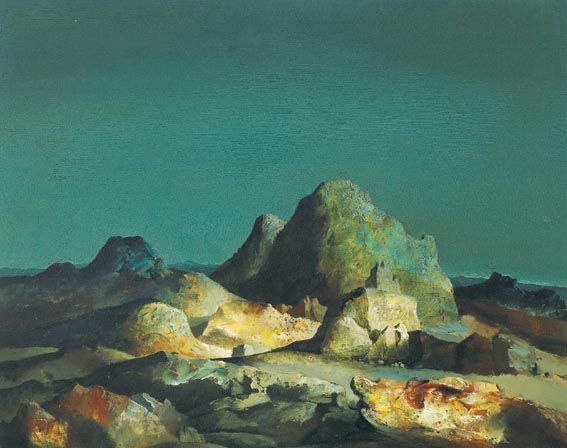 SURREALIST LANDSCAPE by Daniel O'Neill (1920-1974) at Whyte's Auctions