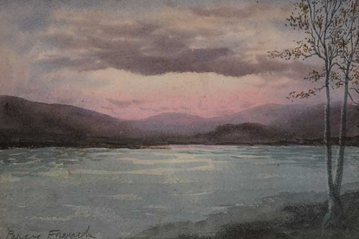 SUNSET OVER A LOUGH by William Percy French (1854-1920) at Whyte's Auctions