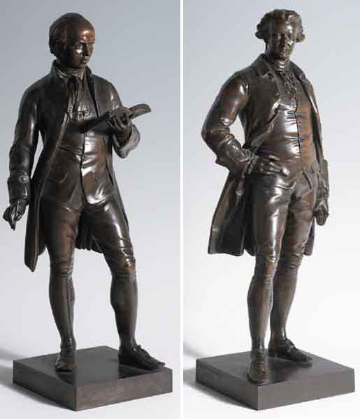 EDMUND BURKE and OLIVER GOLDSMITH (A PAIR) by John Henry Foley RA RHA (1818-1874) at Whyte's Auctions