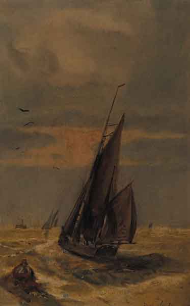 SAILBOATS ON BELFAST LOUGH (A PAIR) by Paul Henry RHA (1876-1958) RHA (1876-1958) at Whyte's Auctions