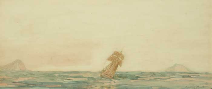 SEASCAPE AND SAILING VESSEL, circa 1900 by Jack Butler Yeats RHA (1871-1957) at Whyte's Auctions