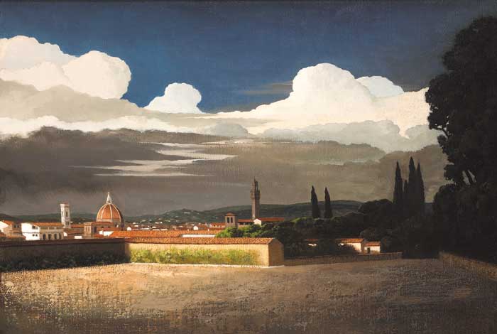 VIEW OF FLORENCE FROM THE BOBOLI GARDENS by Stuart Morle (b.1960) at Whyte's Auctions