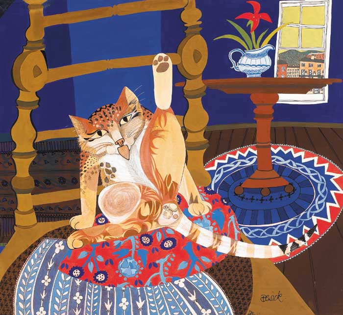 CLEAN CAT by Pauline Bewick RHA (1935-2022) at Whyte's Auctions