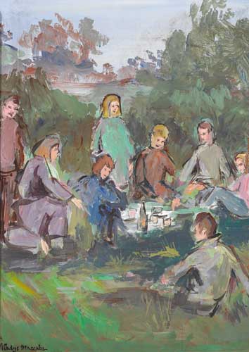 A PICNIC by Gladys Maccabe MBE HRUA ROI FRSA (1918-2018) at Whyte's Auctions