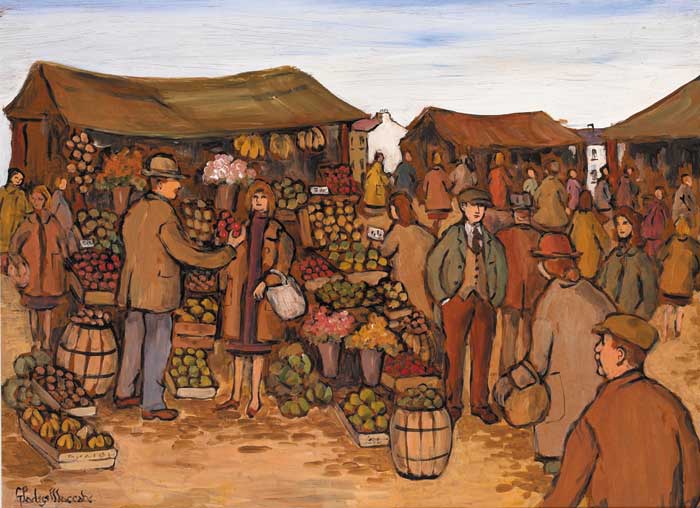 FRUIT MARKET by Gladys Maccabe MBE HRUA ROI FRSA (1918-2018) at Whyte's Auctions