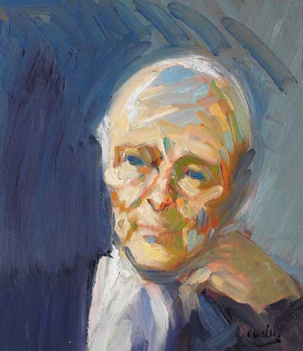 PORTRAIT OF SE¦N MACBRIDE by Owen Walsh (1933-2002) (1933-2002) at Whyte's Auctions