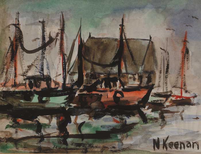 TRAWLERS AT HOWTH by Niamh Keenan  at Whyte's Auctions