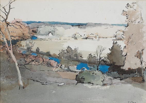 RIVER LAGAN by Tom Carr HRHA HRUA ARWS (1909-1999) at Whyte's Auctions