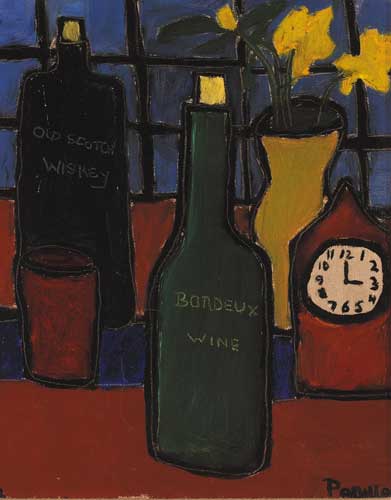 STILL LIFE WITH BORDEUX WINE BOTTLE by Conor de Padilla  at Whyte's Auctions