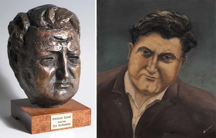 BRENDAN BEHAN (1923-1964), AUTHOR AND PLAYWRIGHT by Desmond McNamara (b.1918) at Whyte's Auctions