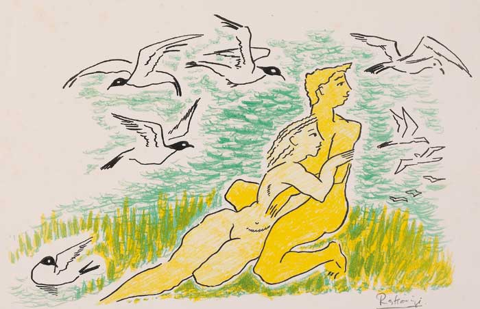 LOVERS AND GULLS by Basil Ivan R�k�czi (1908-1979) at Whyte's Auctions