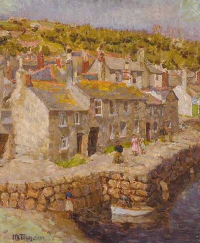 A VIEW OF MOUSEHOLE, CORNWALL by Mary Duncan sold for �1,000 at Whyte's Auctions