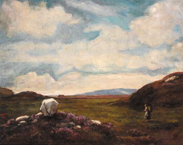 BOGLANDS LANDSCAPE WITH TURF GATHERER at Whyte's Auctions