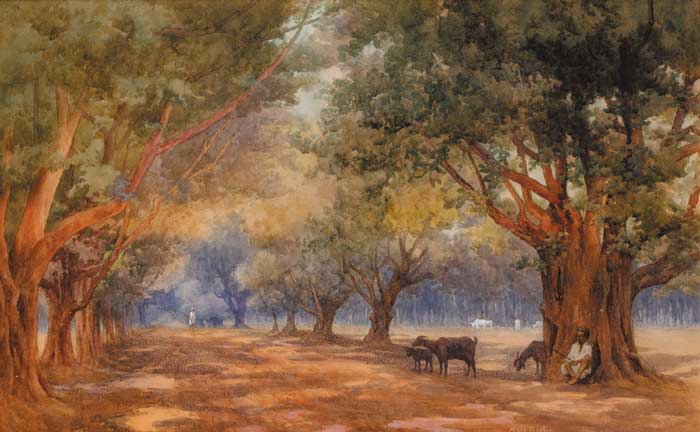 GOAT HERD IN A FOREST by Mary Georgina Barton SWA (1861-1949) at Whyte's Auctions
