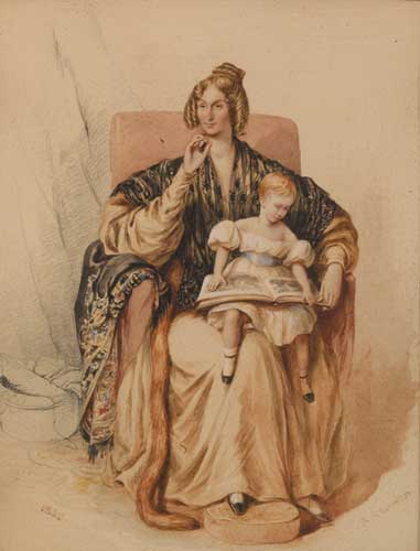 MOTHER AND CHILD by Robert Richard Scanlon (fl. 1826-1876) at Whyte's Auctions