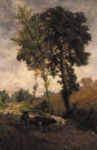 CATTLE ON A COUNTRY PATH at Whyte's Auctions