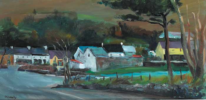 LEENANE VILLAGE, COUNTY GALWAY by Douglas Manson Dennehy (1927-2017) at Whyte's Auctions