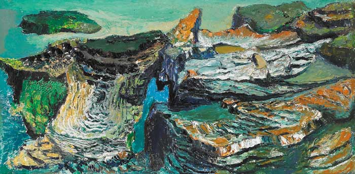 ROCKS AT PORTRANE (A PAIR) by Koert Delmonte (1913-1982) (1913-1982) at Whyte's Auctions