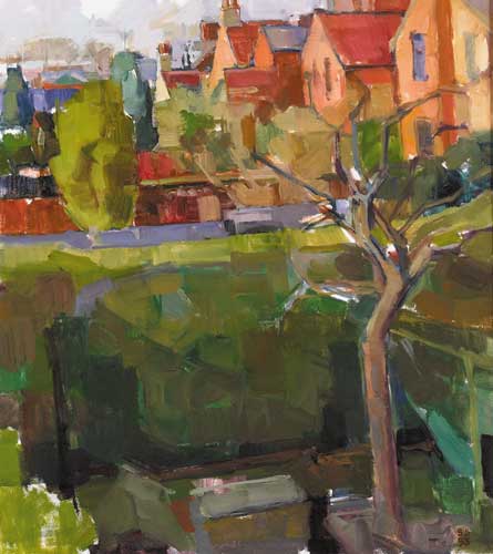 BACK GARDENS (EVENING) by Sarah Spackman (b.1958) at Whyte's Auctions