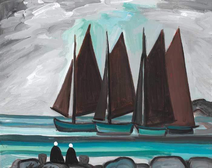 GALWAY HOOKERS by Markey Robinson (1918-1999) (1918-1999) at Whyte's Auctions
