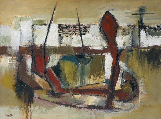 OLD HARBOUR, WEXFORD by Richard Kingston RHA (1922-2003) RHA (1922-2003) at Whyte's Auctions