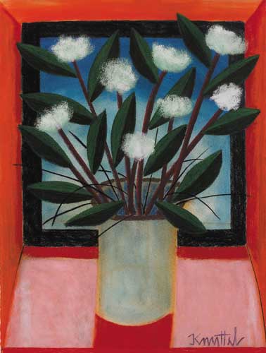 VASE OF WHITE FLOWERS by Graham Knuttel (b.1954) (b.1954) at Whyte's Auctions