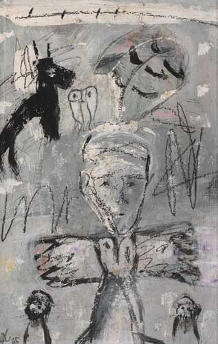 BIRD MAN AND HIS DOG by John Kingerlee (b.1936) (b.1936) at Whyte's Auctions