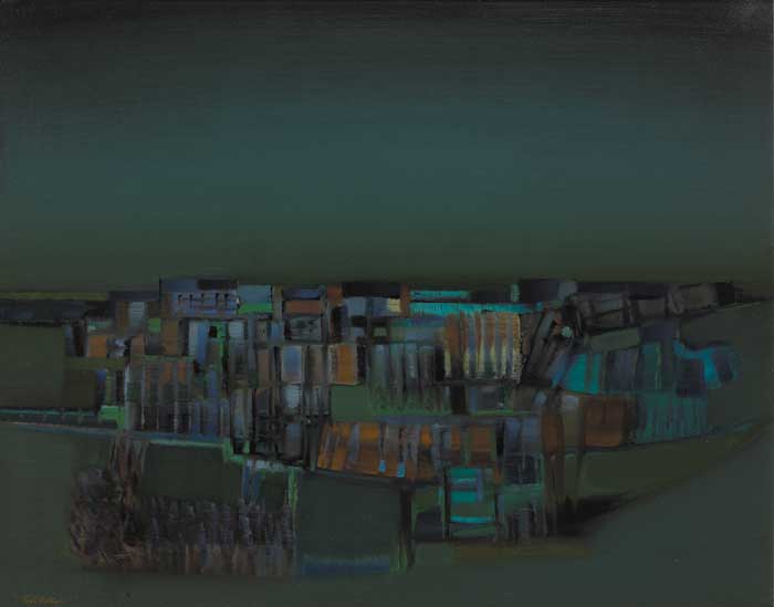 LANDSCAPE WITH BUILDINGS by Eric Patton RHA (1925-2004) at Whyte's Auctions