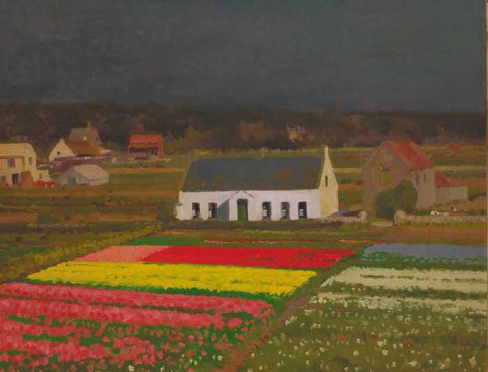 THE TULIP FIELD, RUSH, circa 1966 by Patrick Leonard HRHA (1918-2005) at Whyte's Auctions