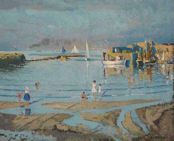 LOW TIDE, RUSH HARBOUR by Patrick Leonard HRHA (1918-2005) HRHA (1918-2005) at Whyte's Auctions