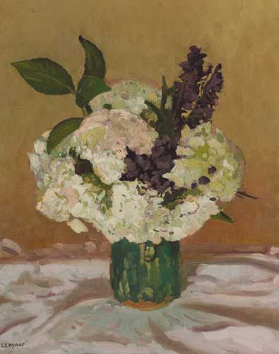 FLOWERS (WHITE HYDRANGEA), circa 1949 by Patrick Leonard HRHA (1918-2005) at Whyte's Auctions