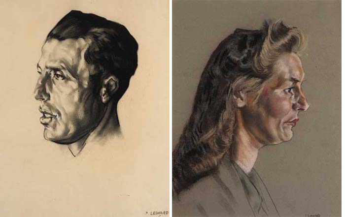 HEAD OF A MAN and HEAD OF A WOMAN (A PAIR) by Patrick Leonard HRHA (1918-2005) at Whyte's Auctions