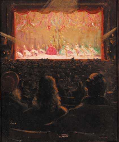 INSIDE DUBLIN'S CAPITOL THEATRE, circa 1945 by Patrick Leonard HRHA (1918-2005) at Whyte's Auctions