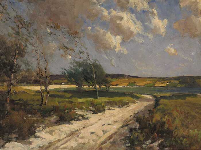 WINDSWEPT TREES BY A PATH TO THE SEA by James Humbert Craig RHA RUA (1877-1944) at Whyte's Auctions