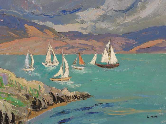 SAILING BOATS IN A BAY by Letitia Marion Hamilton RHA (1878-1964) at Whyte's Auctions