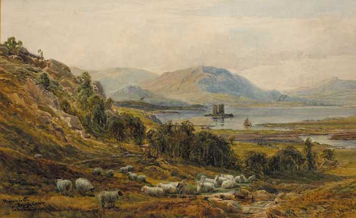 HEN'S CASTLE, LOUGH CORRIB, COUNTY GALWAY by John Faulkner RHA (1835-1894) at Whyte's Auctions