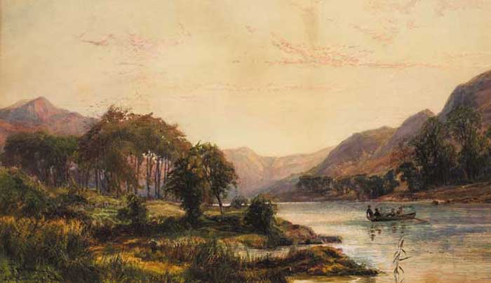 BALLINAHINCH LAKE, COUNTY GALWAY by John Faulkner RHA (1835-1894) at Whyte's Auctions