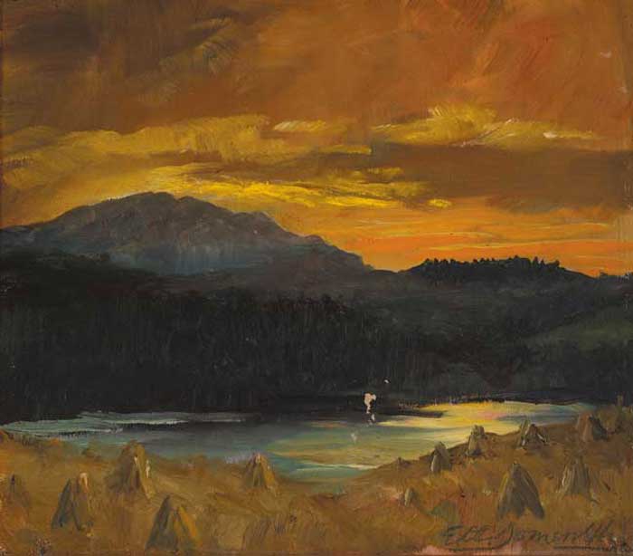 SUNSET OVER LISSARD, 1940 by Edith Oenone Somerville (1858-1949) at Whyte's Auctions