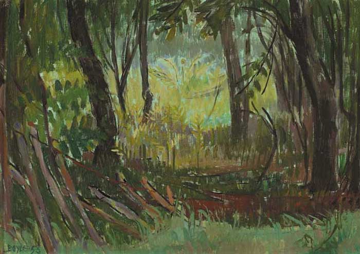 THE BROKEN FENCE, 1953 by Alicia Boyle RBA (1908-1997) at Whyte's Auctions