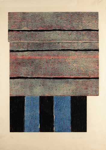 STANDING I, 1986 by Seán Scully sold for €8,000 at Whyte's Auctions