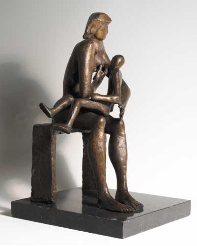 MOTHER AND CHILD by John Behan RHA (b.1938) RHA (b.1938) at Whyte's Auctions