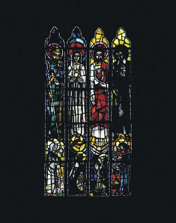 STAINED GLASS WINDOW FOR ST. VINCENT DE PAUL'S, SHEFFIELD, circa 1953 by Patrick Pollen sold for �4,800 at Whyte's Auctions
