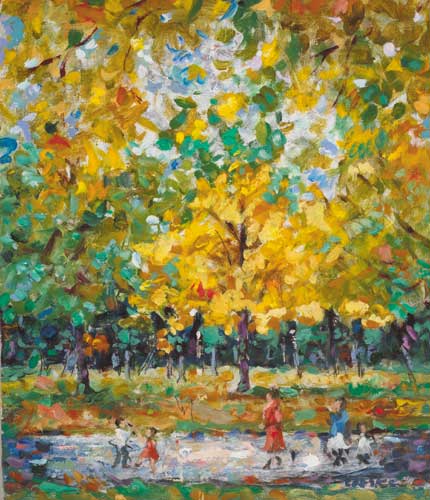 AUTUMN, PHOENIX PARK, circa 1991-2 by David Clarke (1920-2005) at Whyte's Auctions