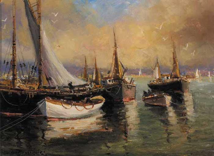 FISHING HARBOUR by Norman J. McCaig (1929-2001) at Whyte's Auctions