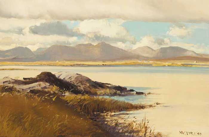 TWELVE BENS FROM LETTERDYFE, CONNEMARA, 1989 by Cecil Maguire RHA RUA (1930-2020) at Whyte's Auctions