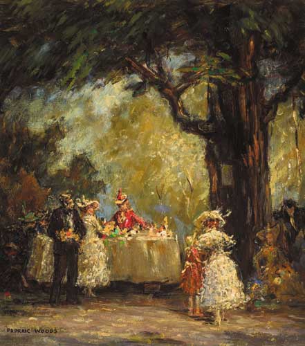 GARDEN PARTY, 1957 by Padraic Woods RUA (1893-1991) RUA (1893-1991) at Whyte's Auctions