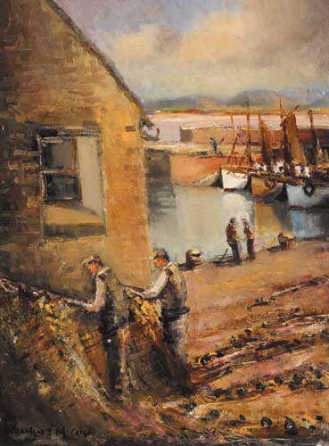 MENDING THE NETS by Norman J. McCaig (1929-2001) at Whyte's Auctions