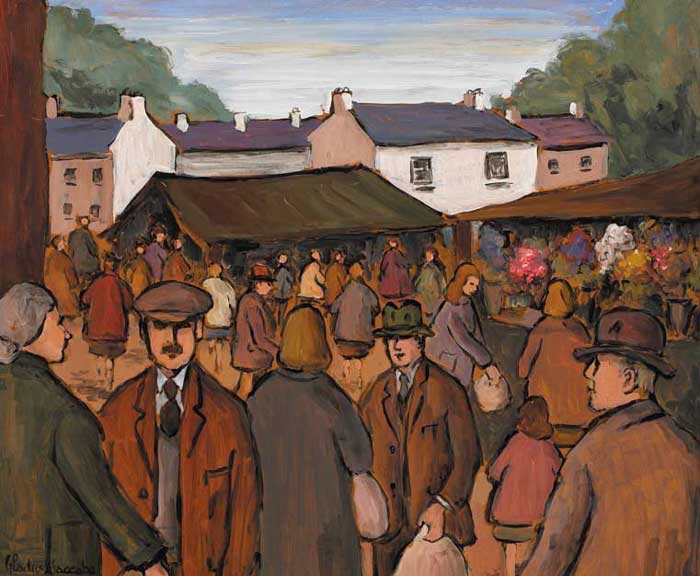 AN OPEN AIR MARKET by Gladys Maccabe MBE HRUA ROI FRSA (1918-2018) at Whyte's Auctions