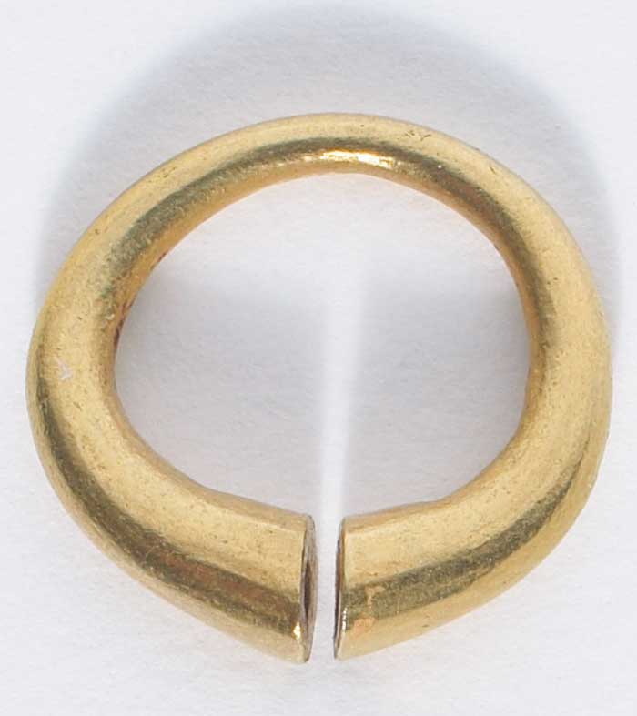 Bronze Age Celtic "ring money" - an unpatterned gold plated ring. at Whyte's Auctions
